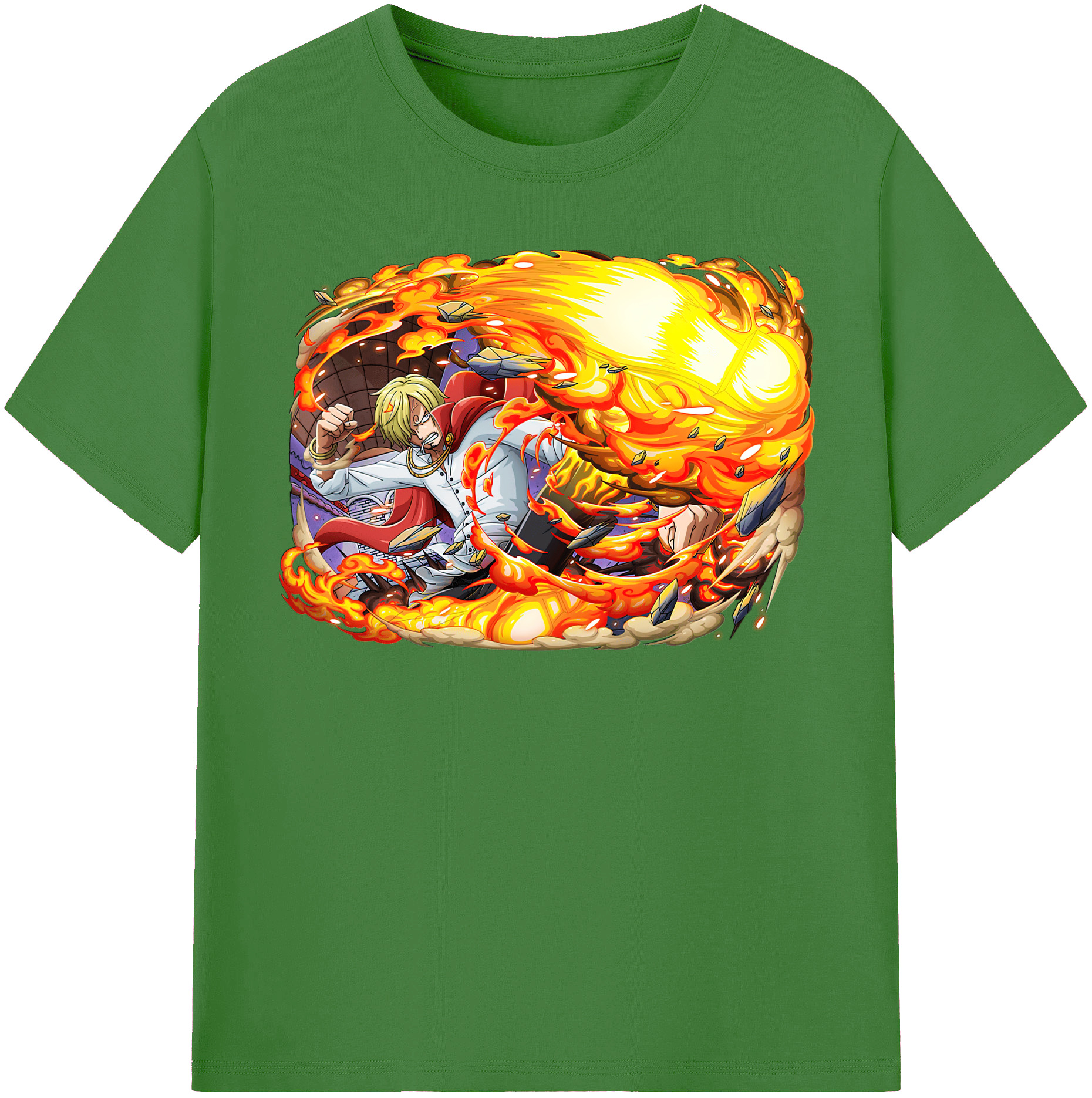 （画像用） ワンピース サンジ ONE PIECE Sanji レディースカジュアルプリントTシャツ（綿100％）